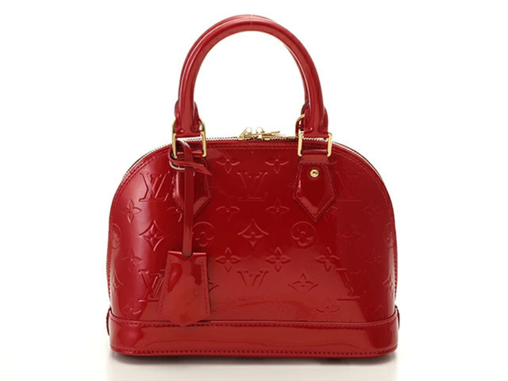 LOUIS VUITTON Alma Vernis Pomme d Amour bag